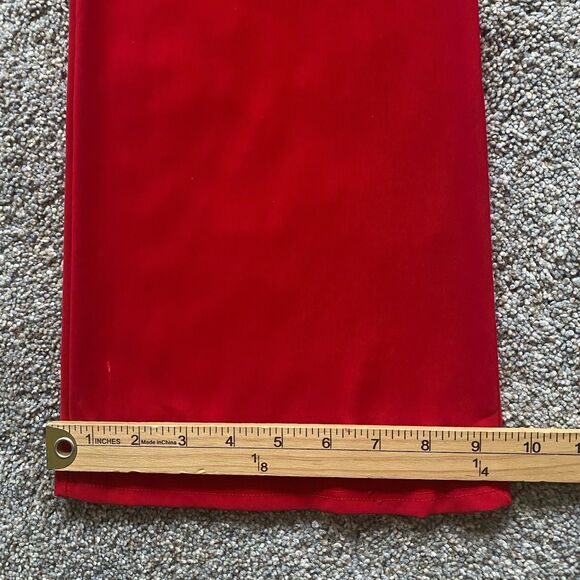 Vintage Y2K Hi Sense Halter Neck Flared Jumpsuit M Red Stretch Glam Festive - Picture 11 of 14